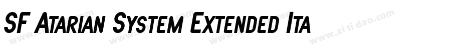 SF Atarian System Extended Italic字体转换